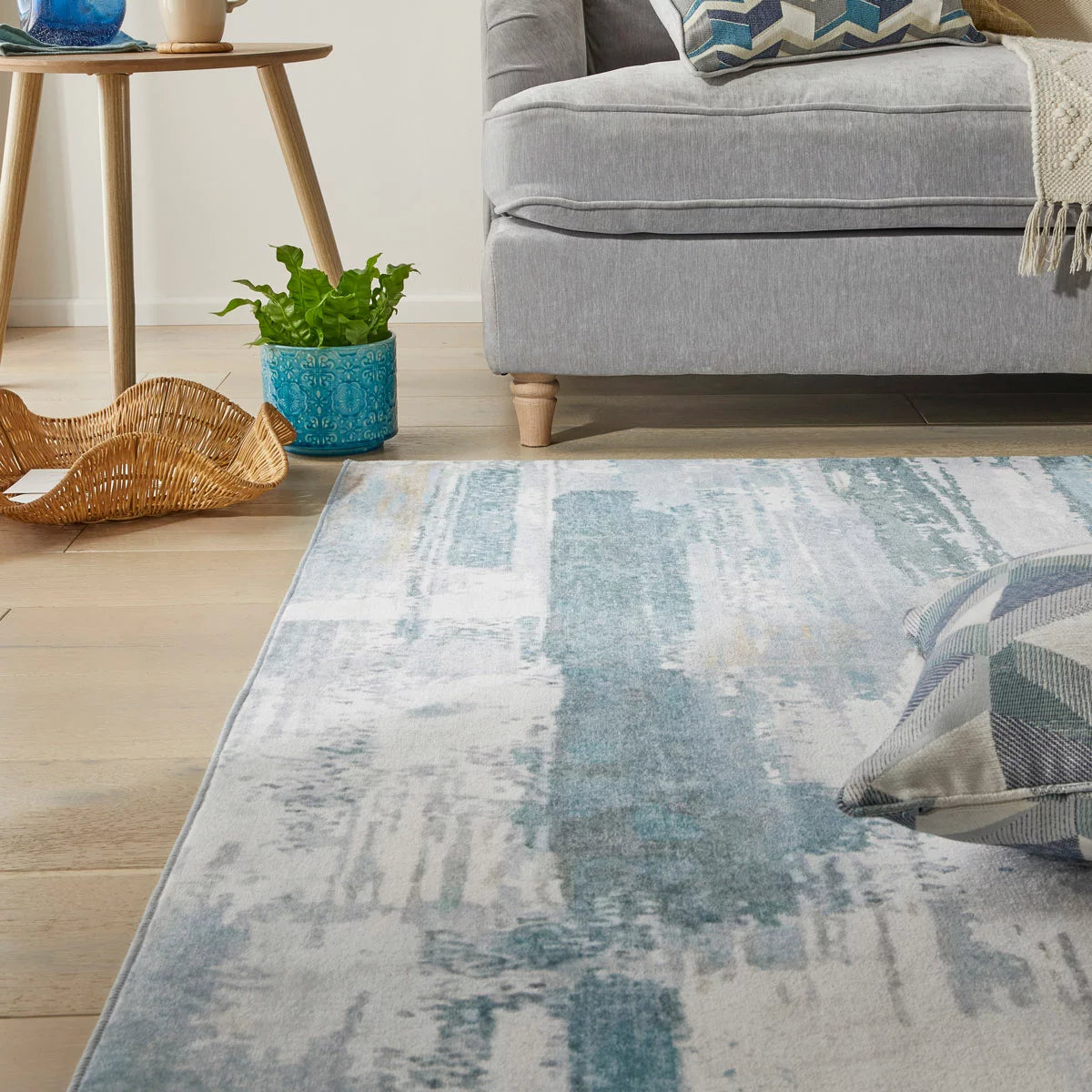 Concept Looms Liberty Sky Washable Rug, in 3 Sizes