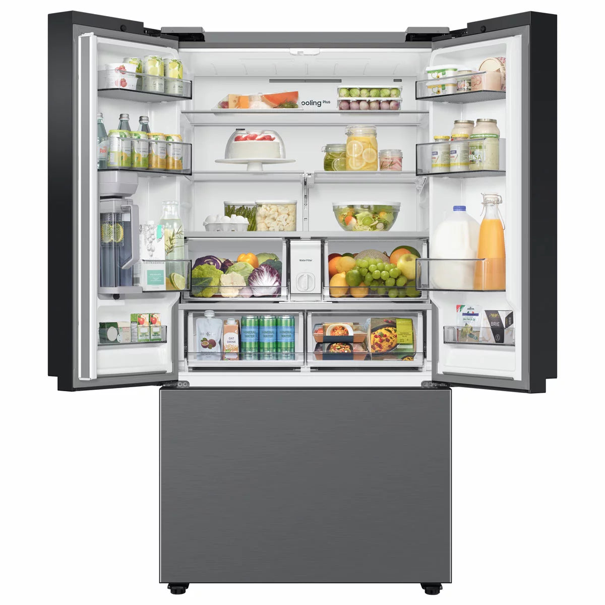 Samsung Spacemax RF24BB620ES9EU, Multidoor Fridge Freezer, E Rated in Silver