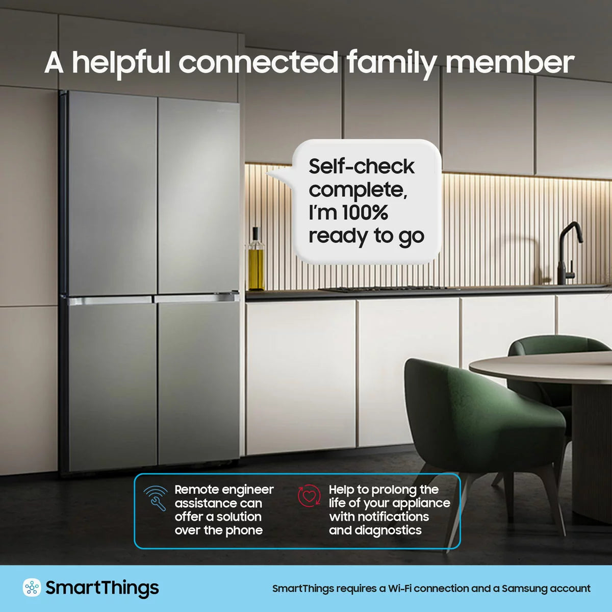Samsung Spacemax RF24BB620ES9EU, Multidoor Fridge Freezer, E Rated in Silver