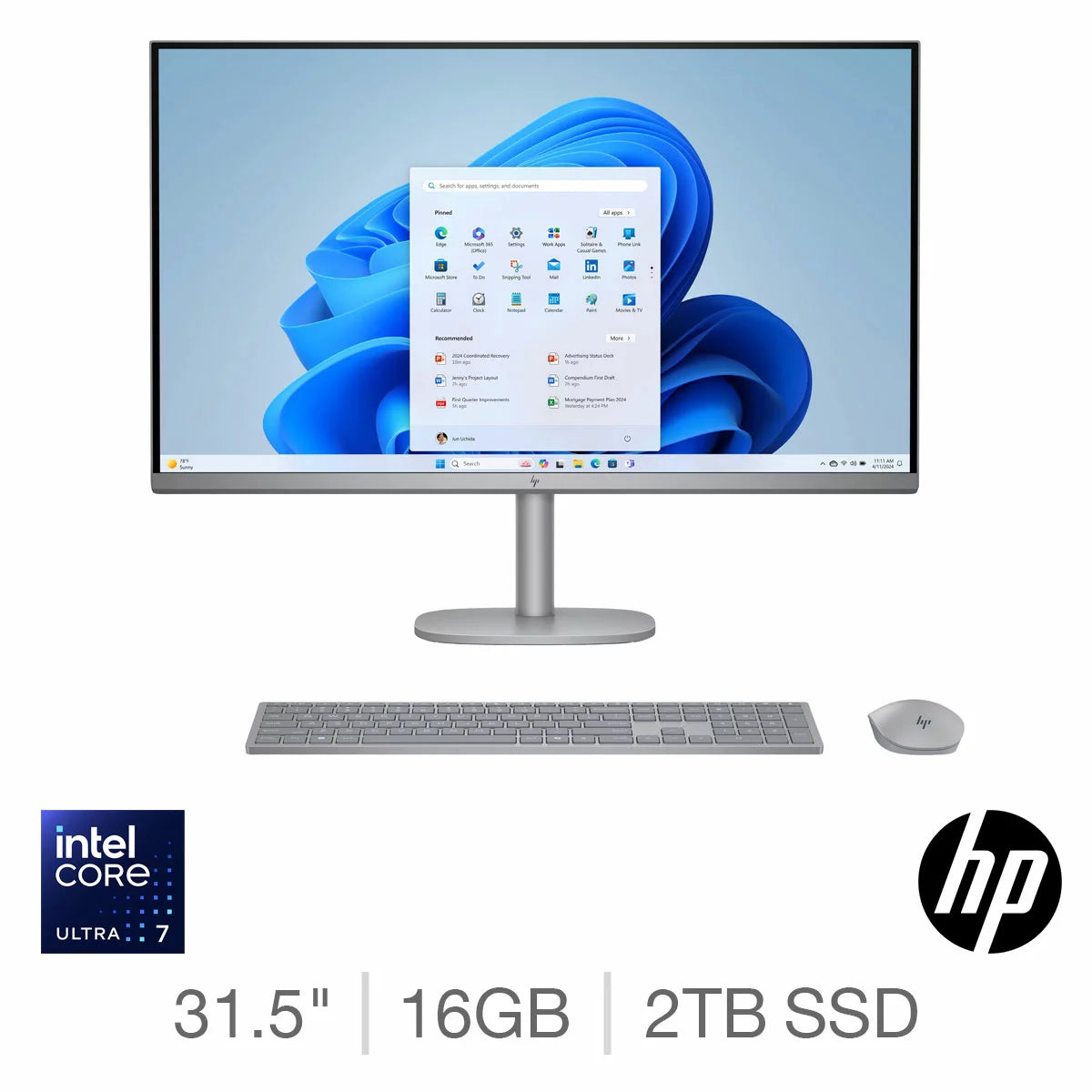 HP OmniStudio X, Intel Core Ultra 7, 16GB RAM, 2TB SSD, 31.5 Inch All in One