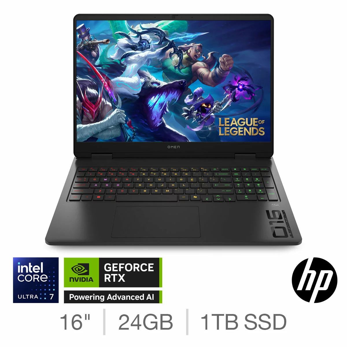 HP OMEN, Intel Core Ultra 7, 24GB, 1TB SSD, NVIDIA GeForce RTX 5070, 16 Inch