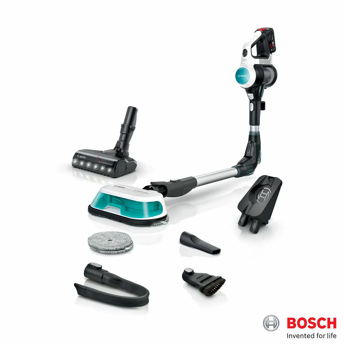 Bosch CS71HYGGB Unlimited 7 Aqua Cordless Vacuum Cleaner & Mop in White &