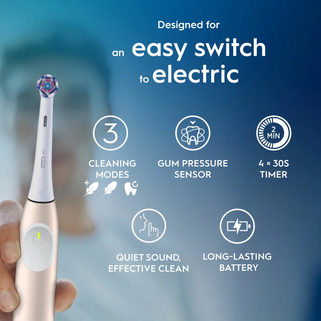 Oral-B iO2 Electric Toothbrush & Travel Case, Pink
