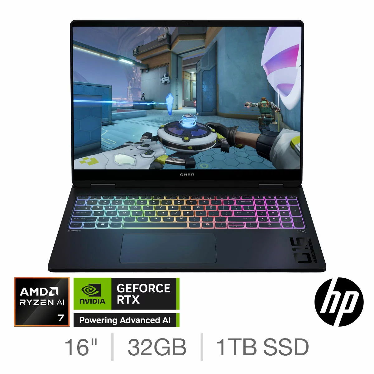 HP OMEN Max, AMD Ryzen AI 7, 32GB RAM, 1TB SSD, NVIDIA GeForce RTX 5070 Ti, 16