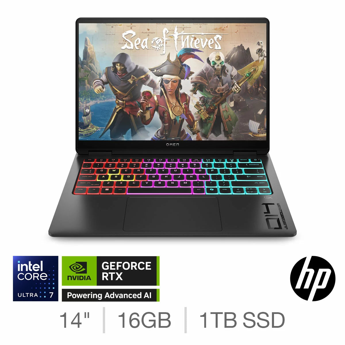 HP OMEN Transcend, Intel Core Ultra 7, 16GB RAM, 1TB SSD, NVIDIA GeForce RTX