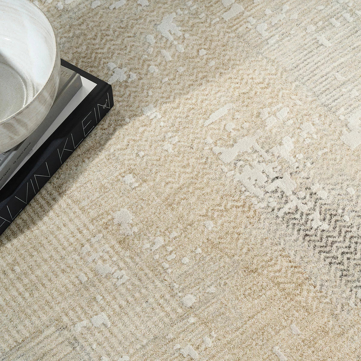 Calvin Klein Summit Cream Ivory Rug, in 3 Sizes