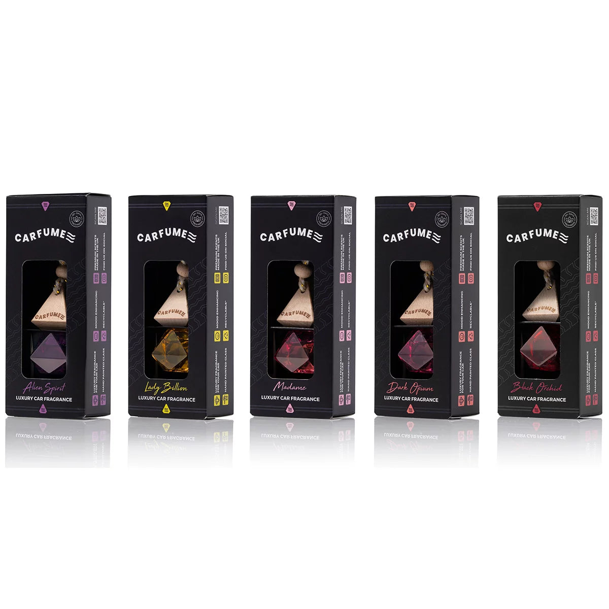 Carfume Perfume Car Air Freshener Bundle 5 Pack