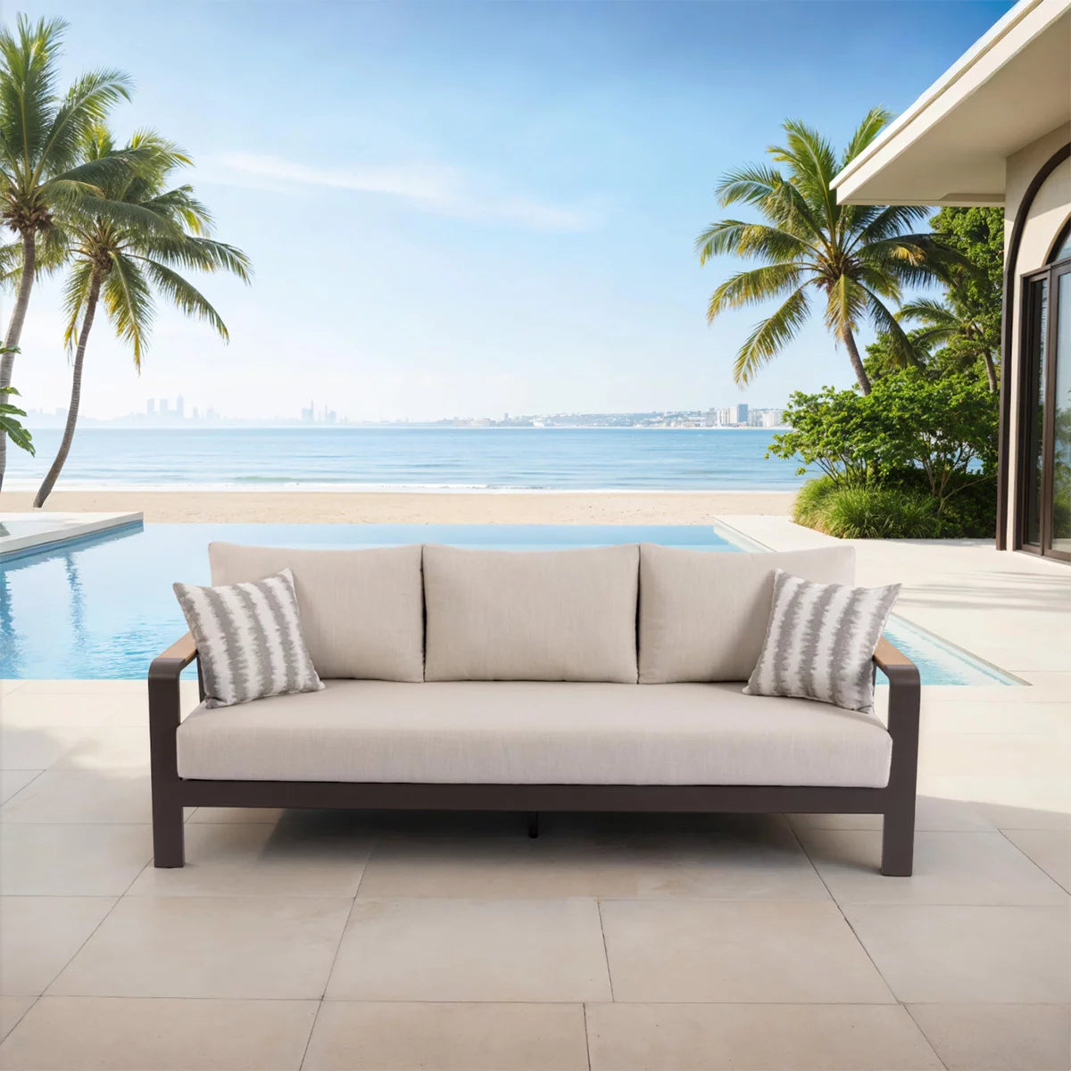 MoDe Trenton 4 Piece Deep Seating Patio Set + Cover