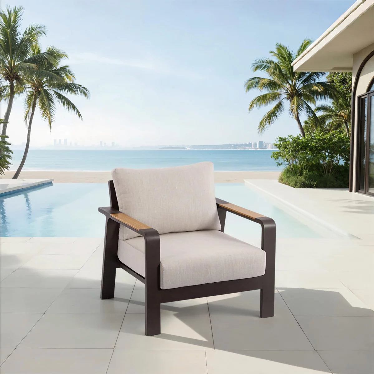 MoDe Trenton 4 Piece Deep Seating Patio Set + Cover