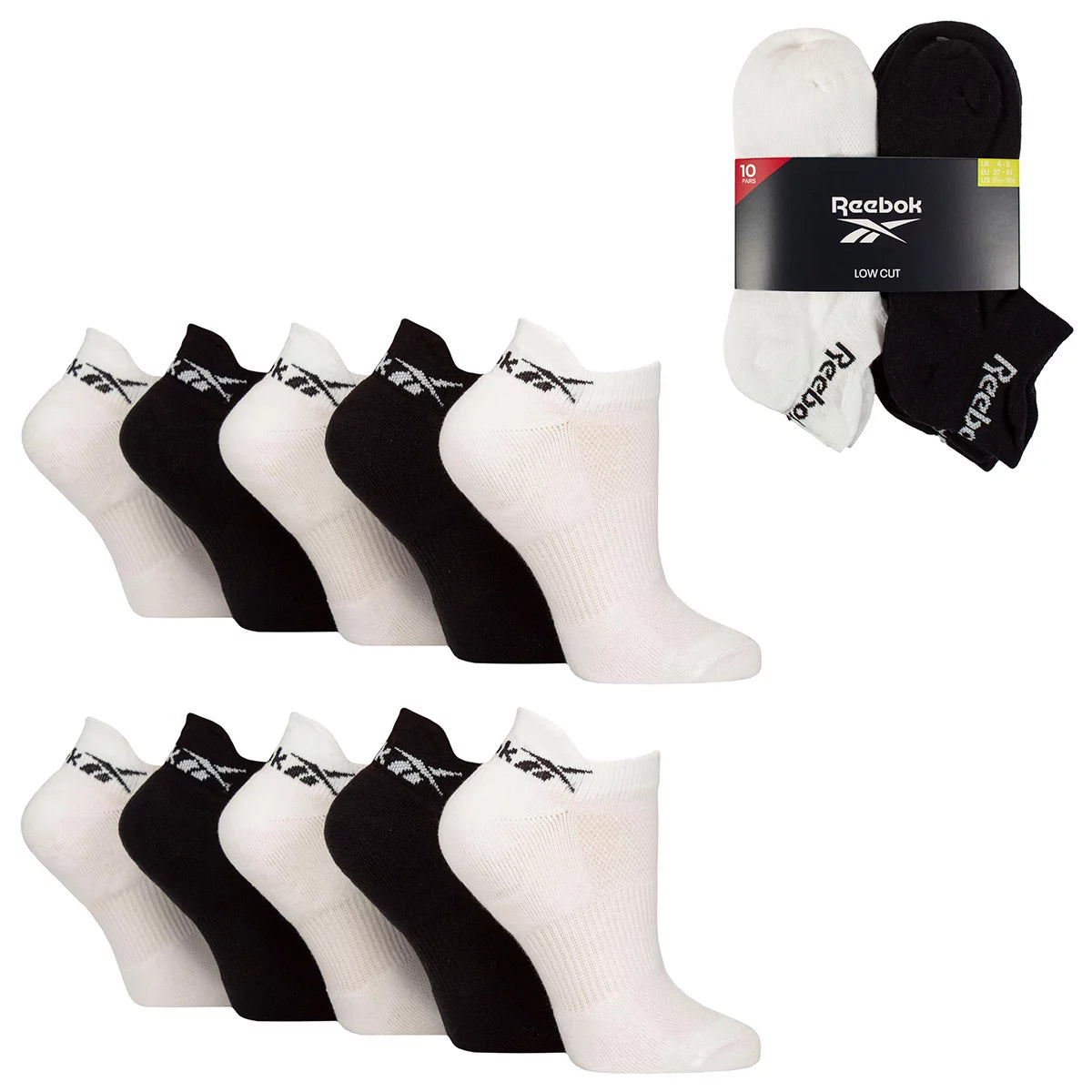 Reebok Ladies Low Cut Sock 10 Pack