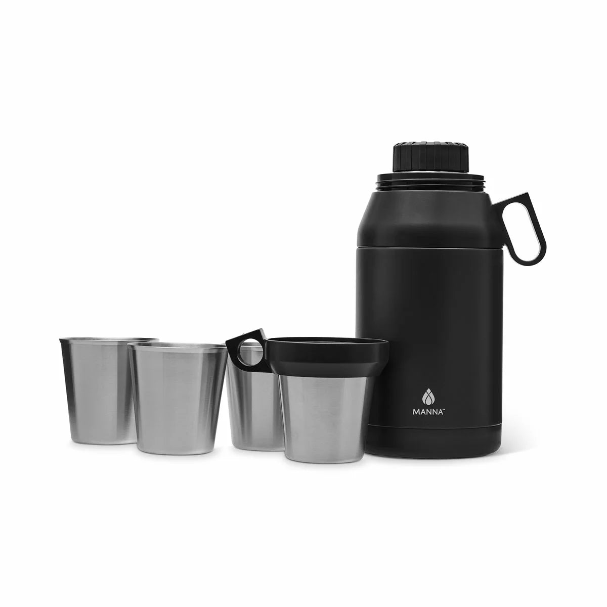 Manna Stack Jug with 4 Stackable Stainless Steel Cups, 1.9L