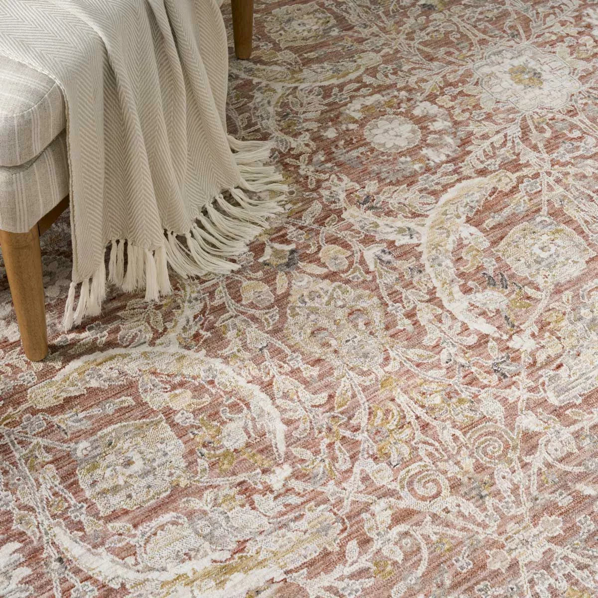 Nourison Antique Fusion Brick Rug, in 3 Sizes