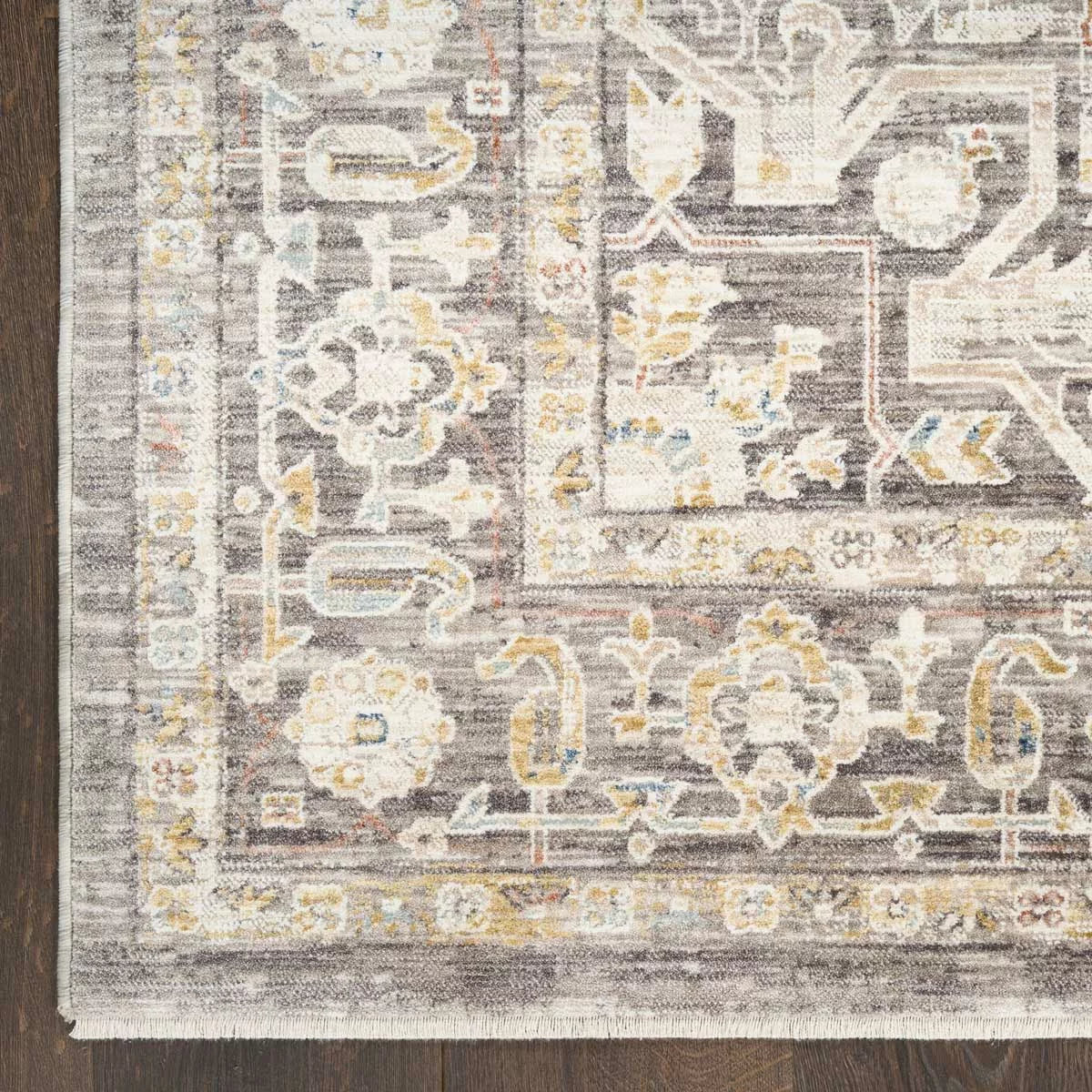 Nourison Antique Fusion Ivory Charcoal Rug, in 3 Sizes