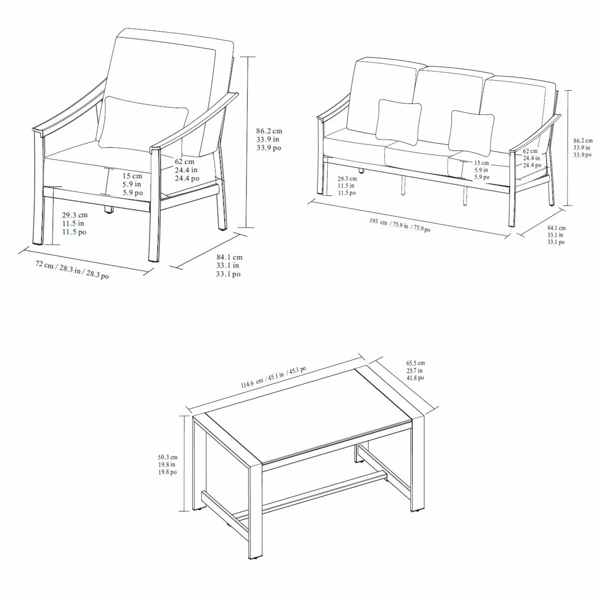 Agio Stinsley 4 Piece Deep Seating Set + Cover