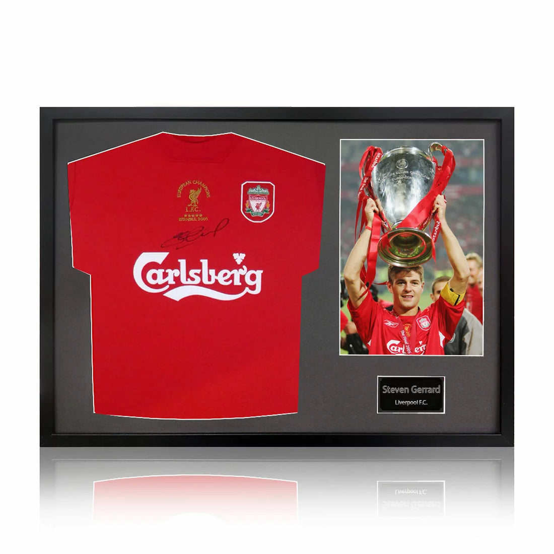 Steven Gerrard Signed Framed Liverpoool Football Shirt including 1 Photo in 2