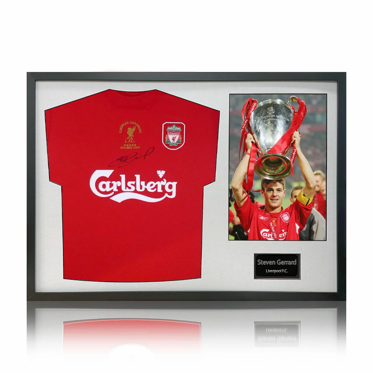 Steven Gerrard Signed Framed Liverpoool Football Shirt including 1 Photo in 2