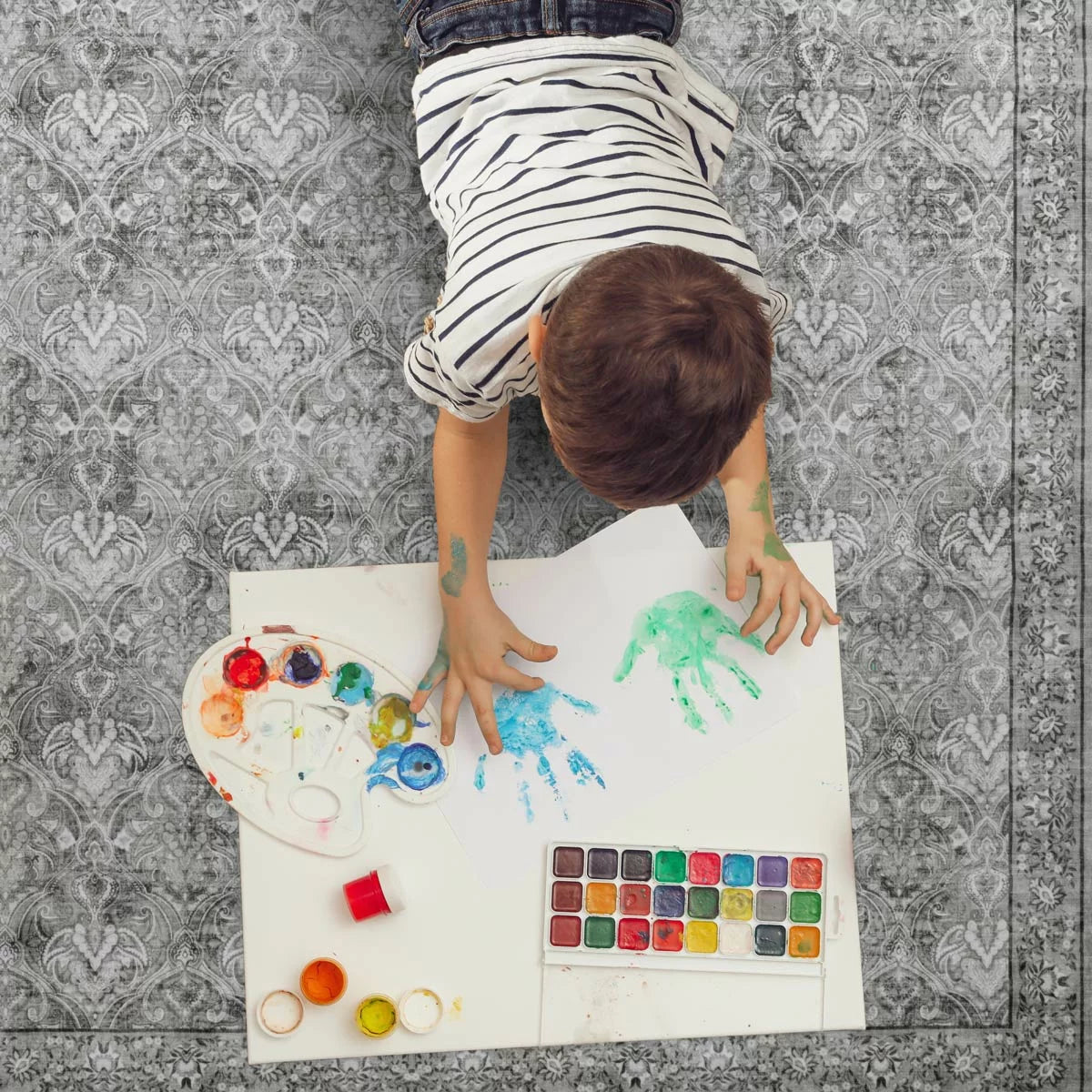 Wyatt & Ash Washable Area Rug in 2 Designs, 183 x 274 cm