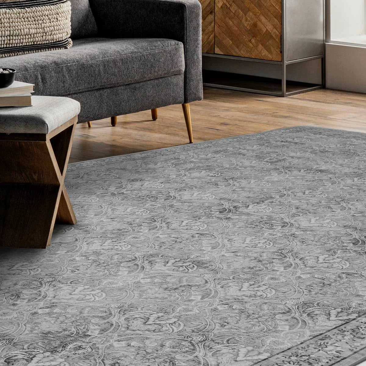 Wyatt & Ash Washable Area Rug in 2 Designs, 183 x 274 cm