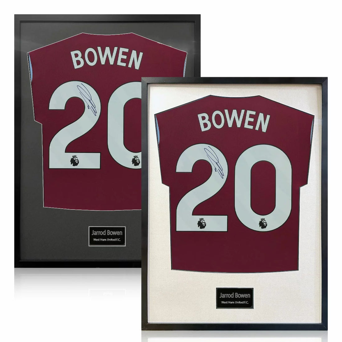 Jarrod Bowen Signed Framed West Ham United Football Shirt in 2 Options: White or