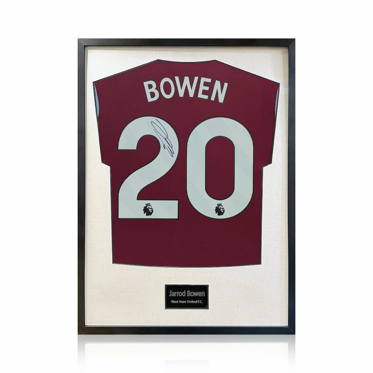 Jarrod Bowen Signed Framed West Ham United Football Shirt in 2 Options: White or