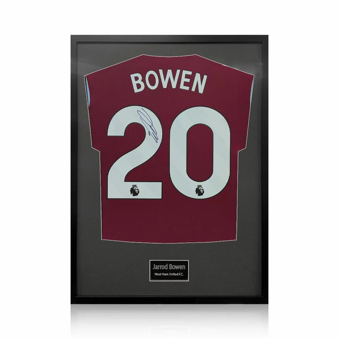 Jarrod Bowen Signed Framed West Ham United Football Shirt in 2 Options: White or