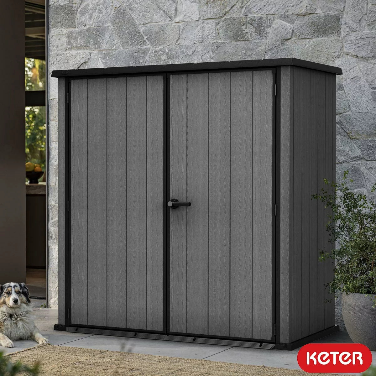 Keter Cortina 6ft 4" x 6ft 1" (1.9 x 0.7m) 3, 000 Litre Vertical Storage Shed