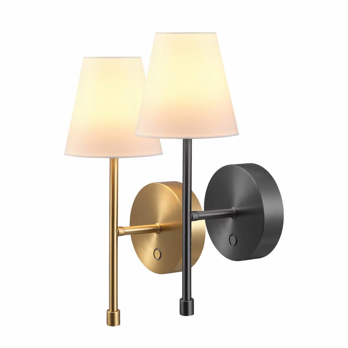 Globe Electric Wireless Rechargeable LED Integrated Wall Sconce, 2 Pack