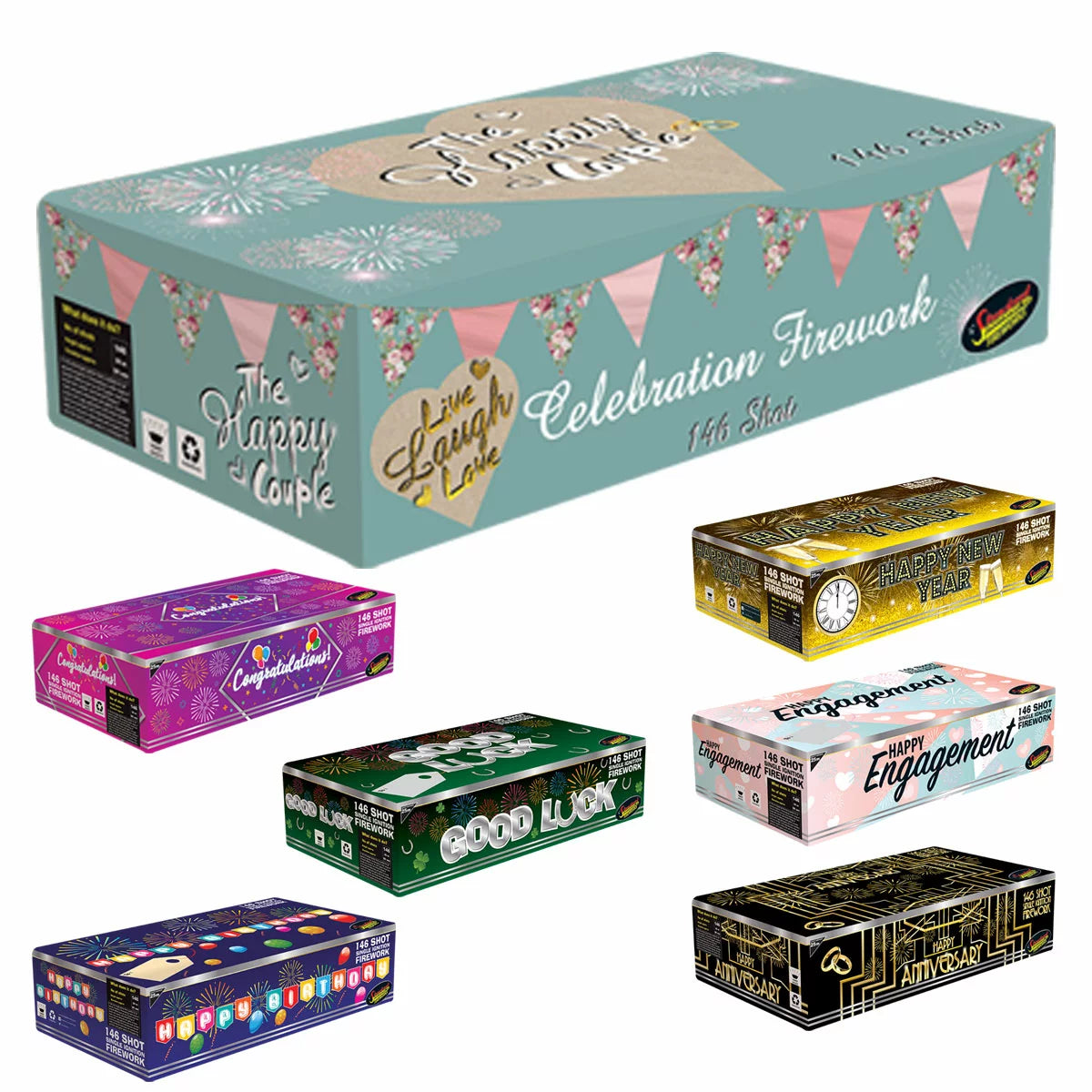 Standard Celebration Single Ignition Firework in 7 Varieties