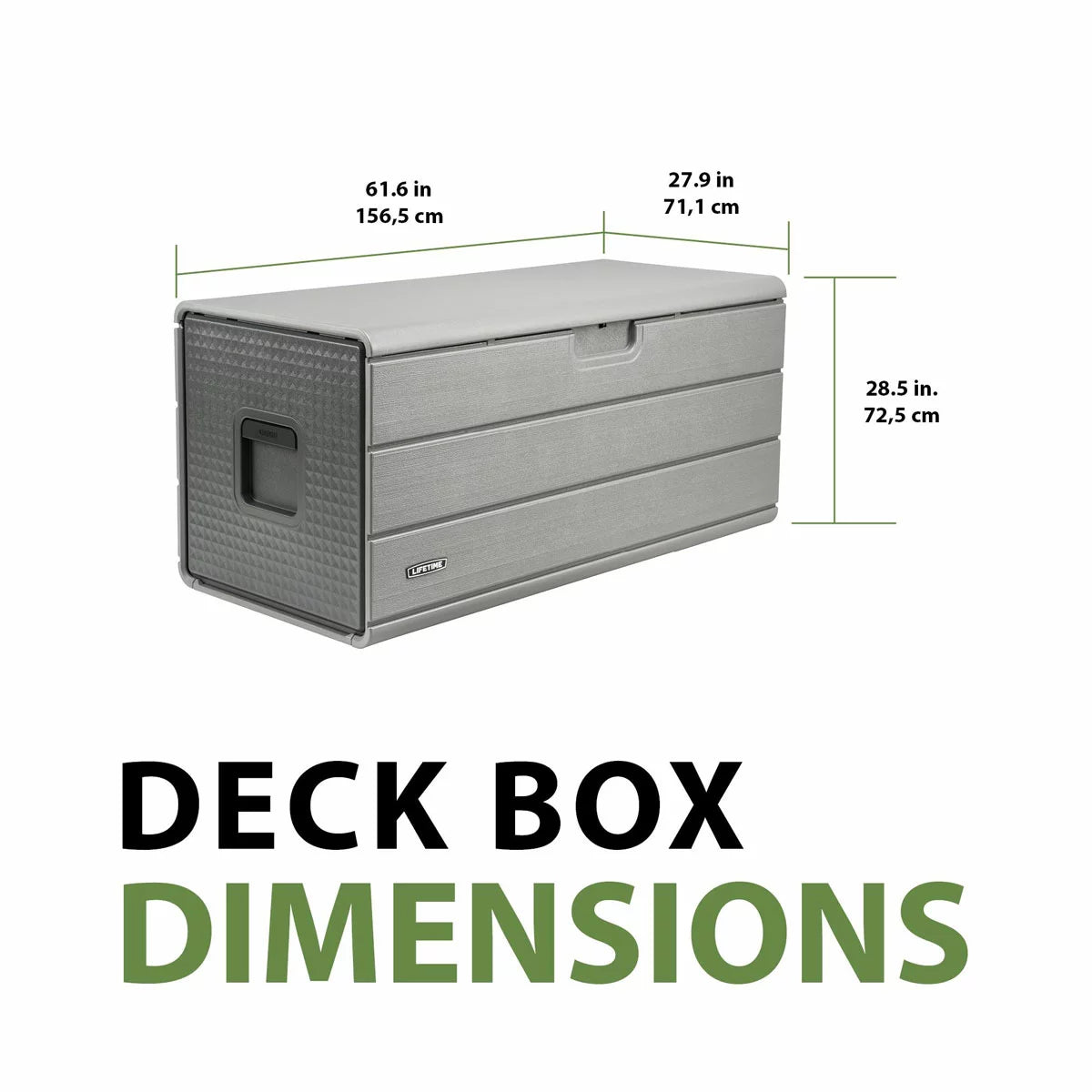 Lifetime 643 Litre (170 Gallon) Outdoor Storage Deck Box - Model 60508U