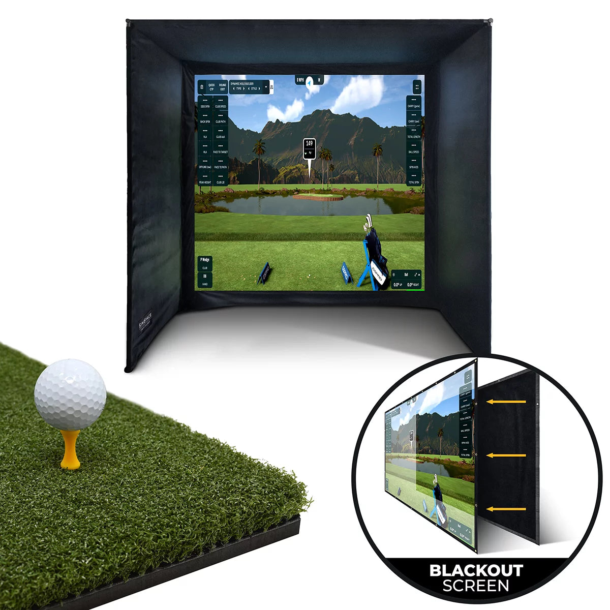 SimSpace Golf Enclosure Ultra Bright Bundle in 5 Sizes