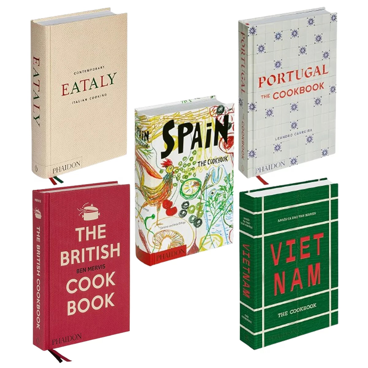 Phaidon 'The Cookbook' in 5 Options: Eataly, British, Portugal, Spain, or