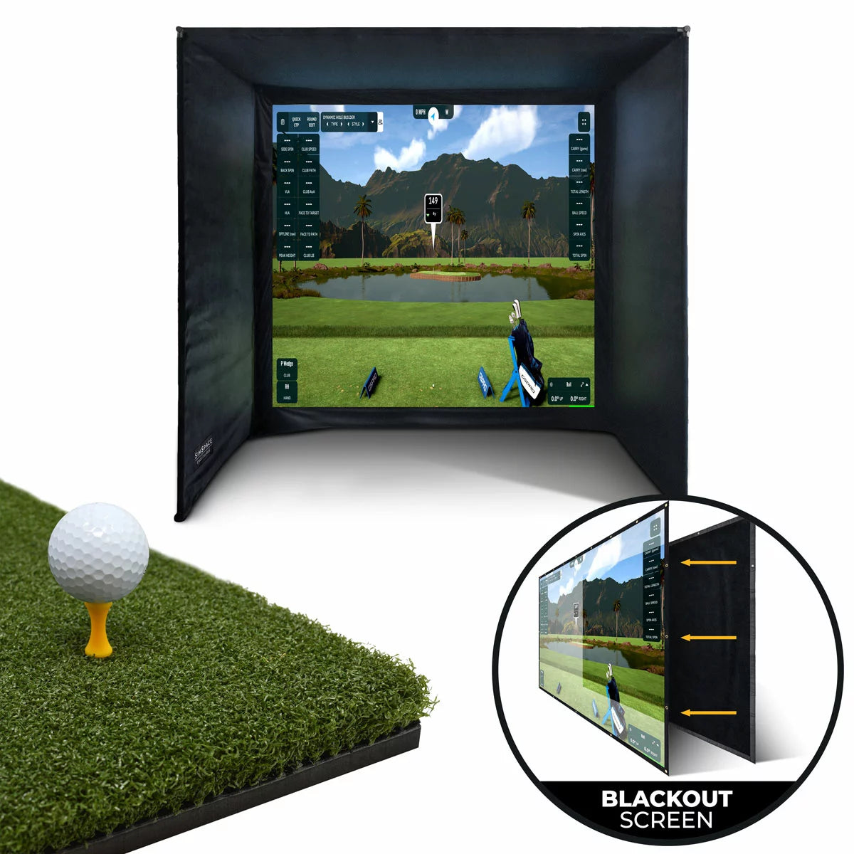 SimSpace Golf Enclosure Ultra Bright Bundle in 5 Sizes