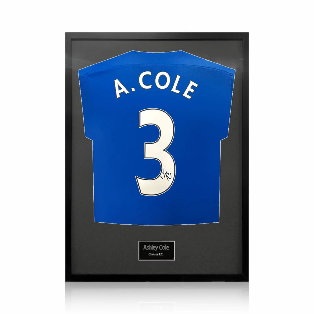 Ashley Cole Signed Framed Chelsea Champions League Football Shirt in 2 Options