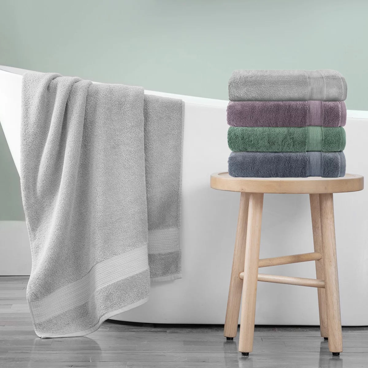 Grandeur 100% Cotton Bath Towels, 2 Pack