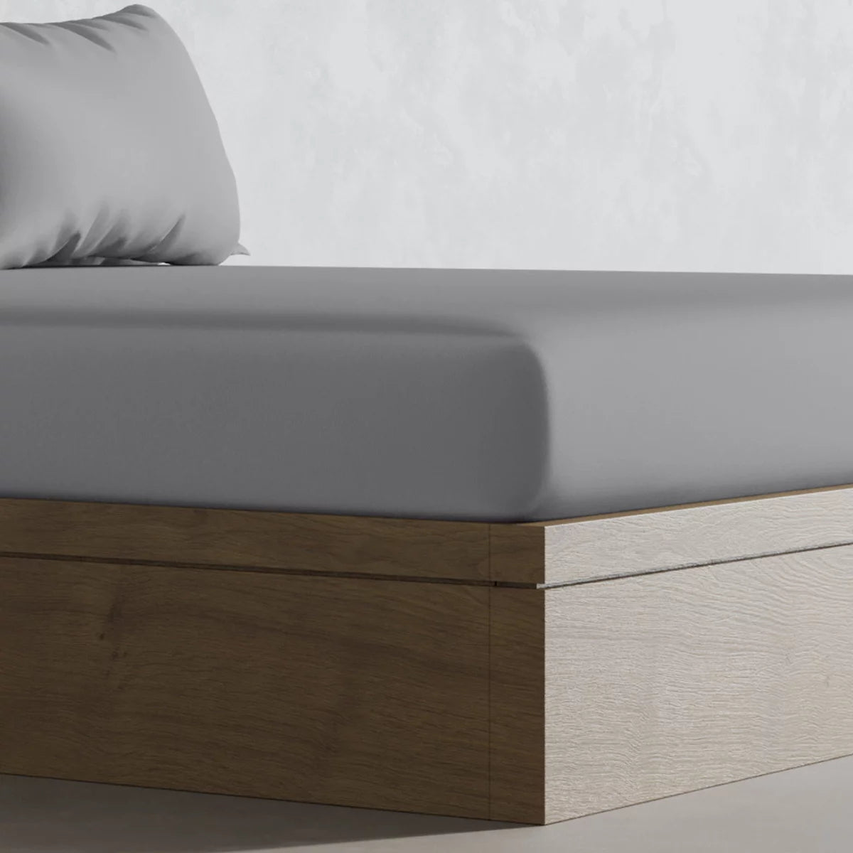 Panda 100% Bamboo Grey Fitted Sheet in 5 Sizes
