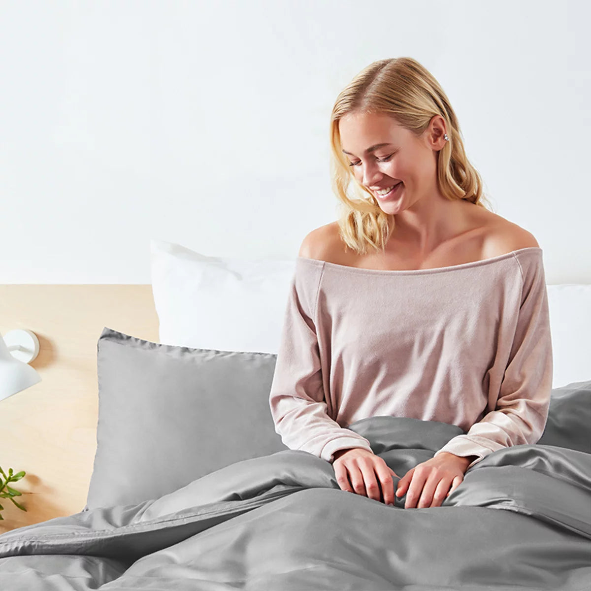 Panda 100% Bamboo Grey Fitted Sheet in 5 Sizes