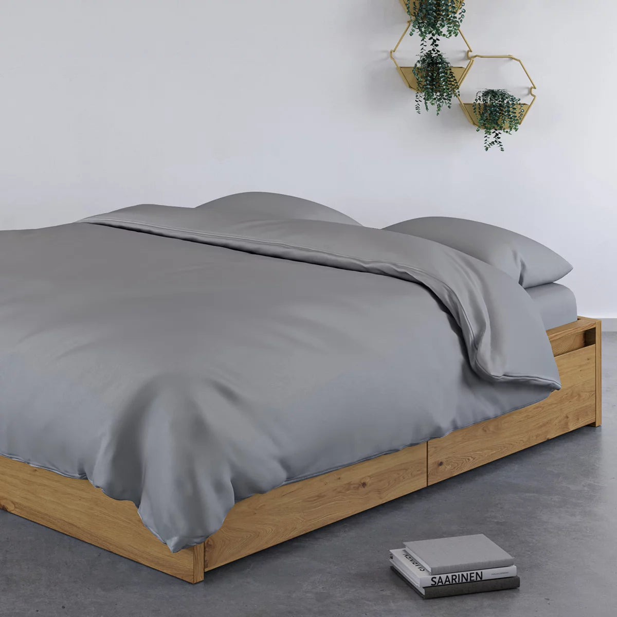 Panda 100% Bamboo Grey Duvet Cover Set in 4 Sizes