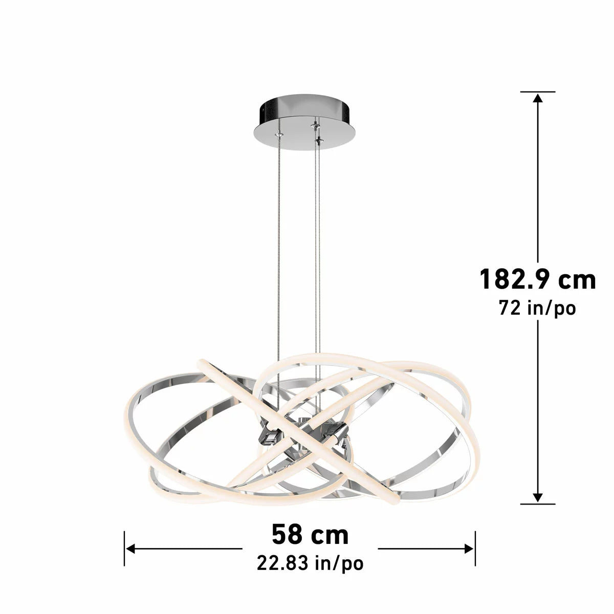 Artika Maelstrom Pendant LED Light in Chrome