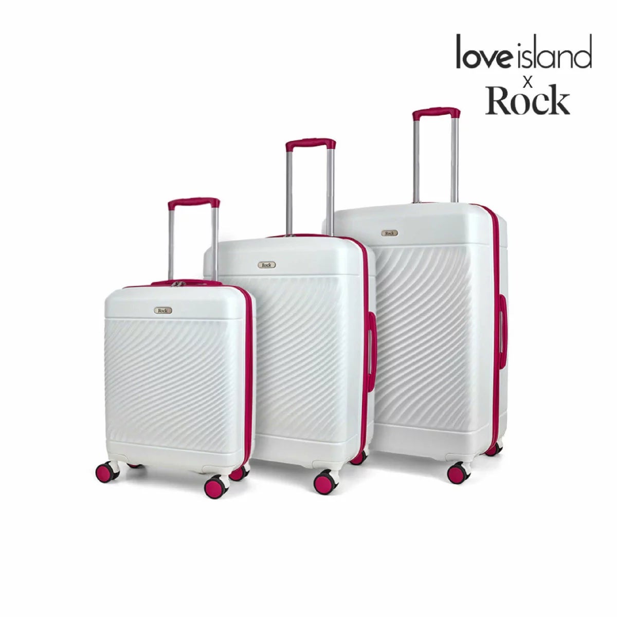 Rock Love Island 3 Piece Hardside Luggage Set