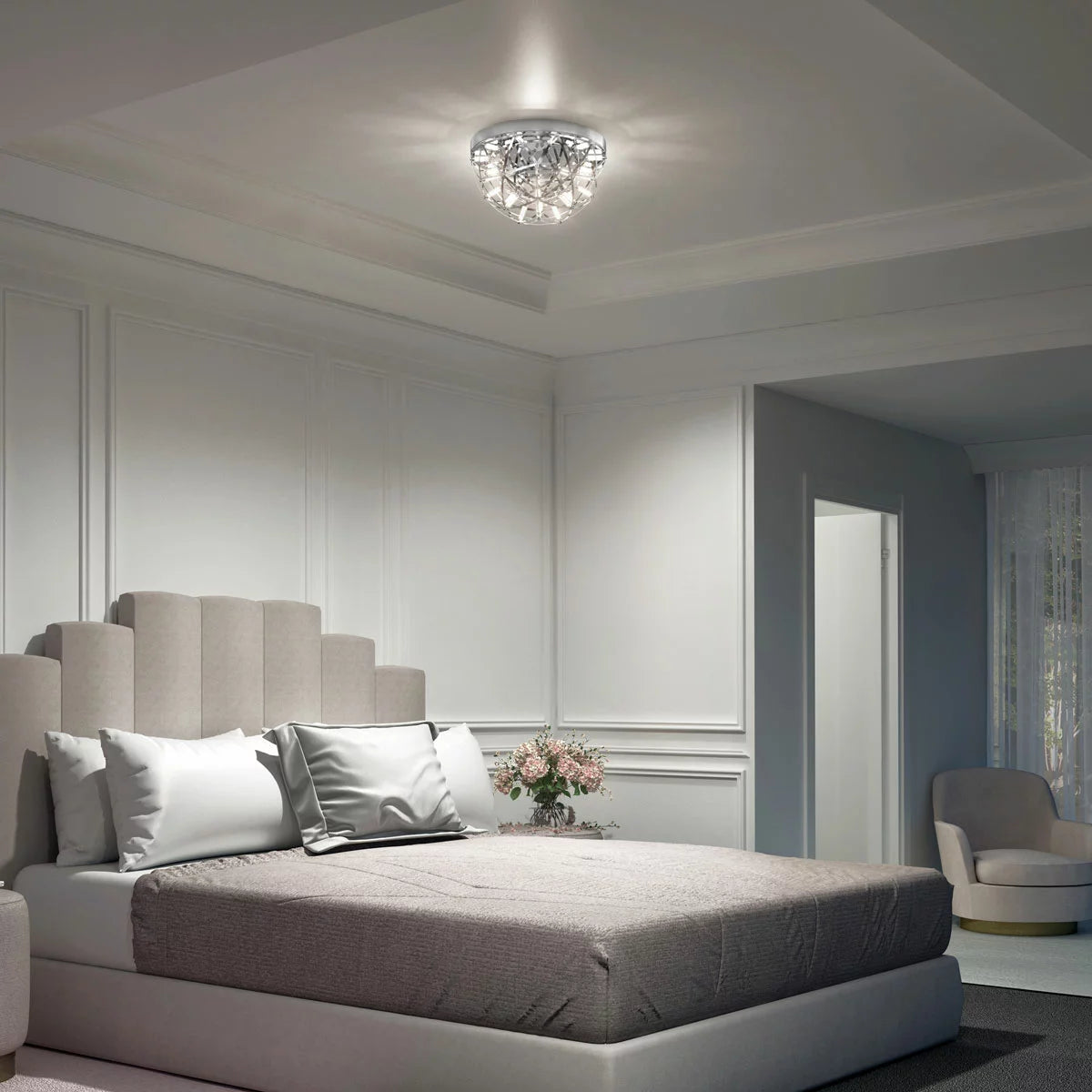 Artika Elden 13" (33cm) Flush Mount LED Light in Chrome