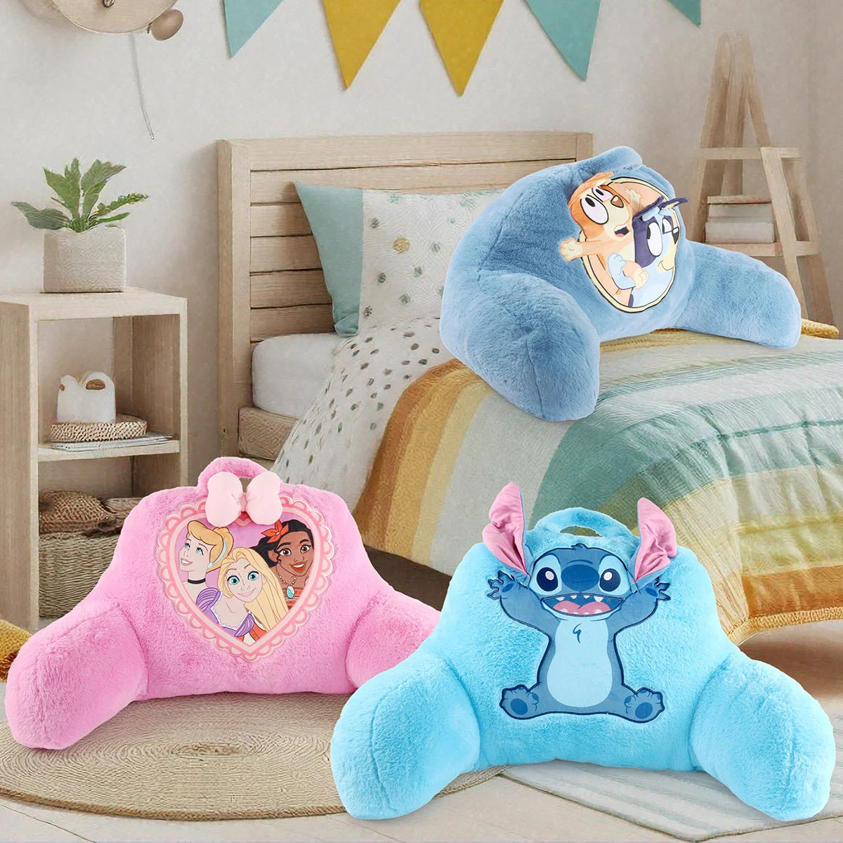 Disney Character Faux Fur Bed Rest, in 3 Designs