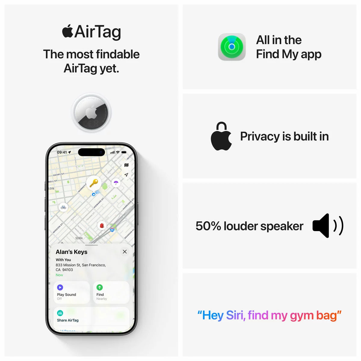 Apple AirTag (2nd Generation), 4 Pack, MFEA4ZM/A