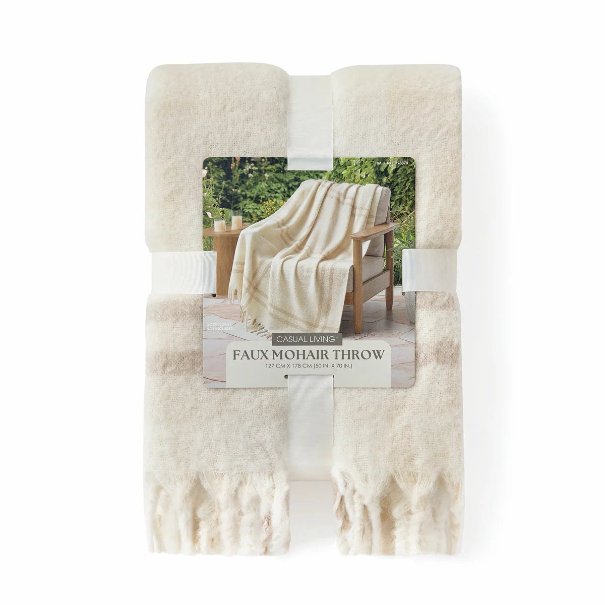 Casual Living Faux Mohair Throw, 127 x 178 cm