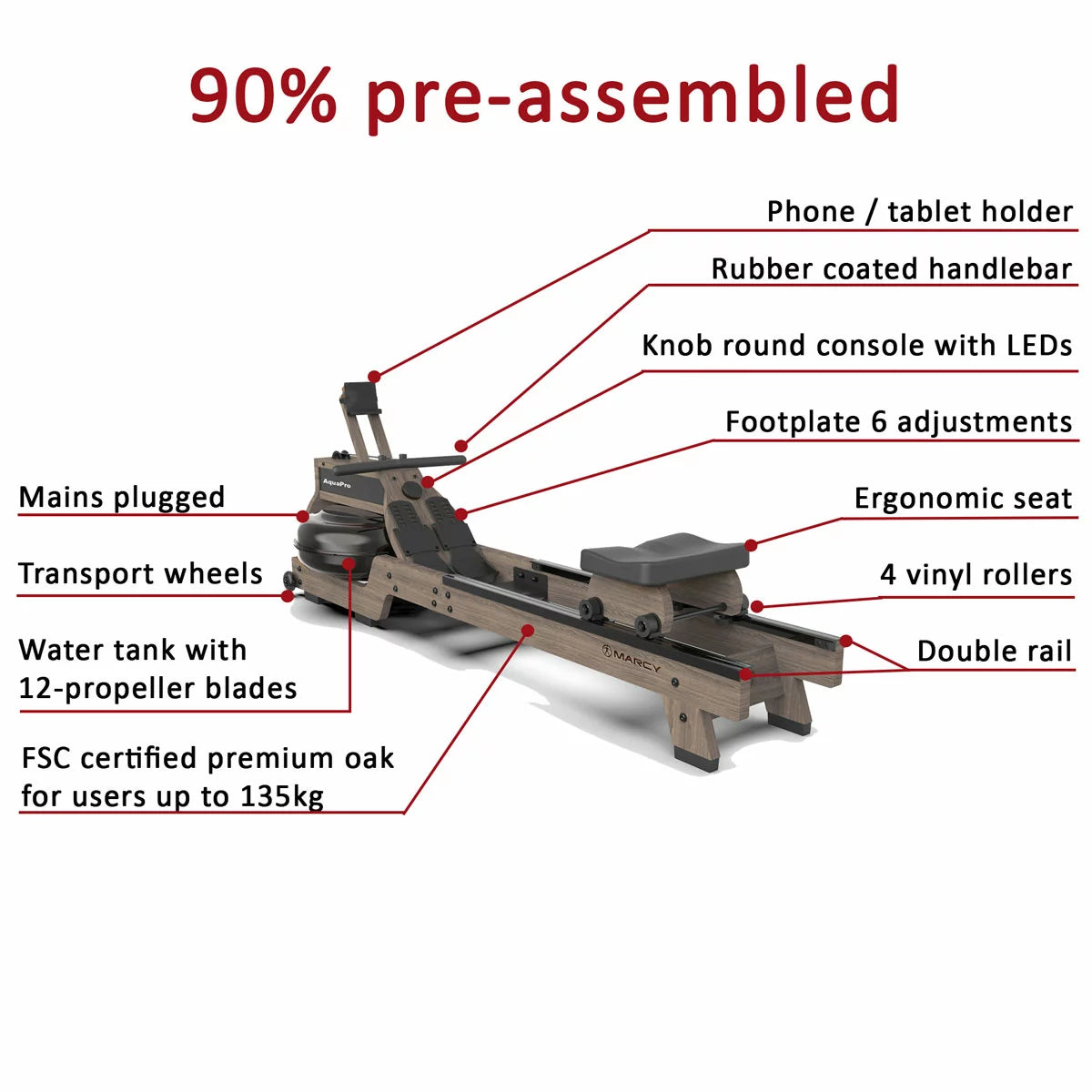 Marcy AquaPro Hydro Rowing Machine