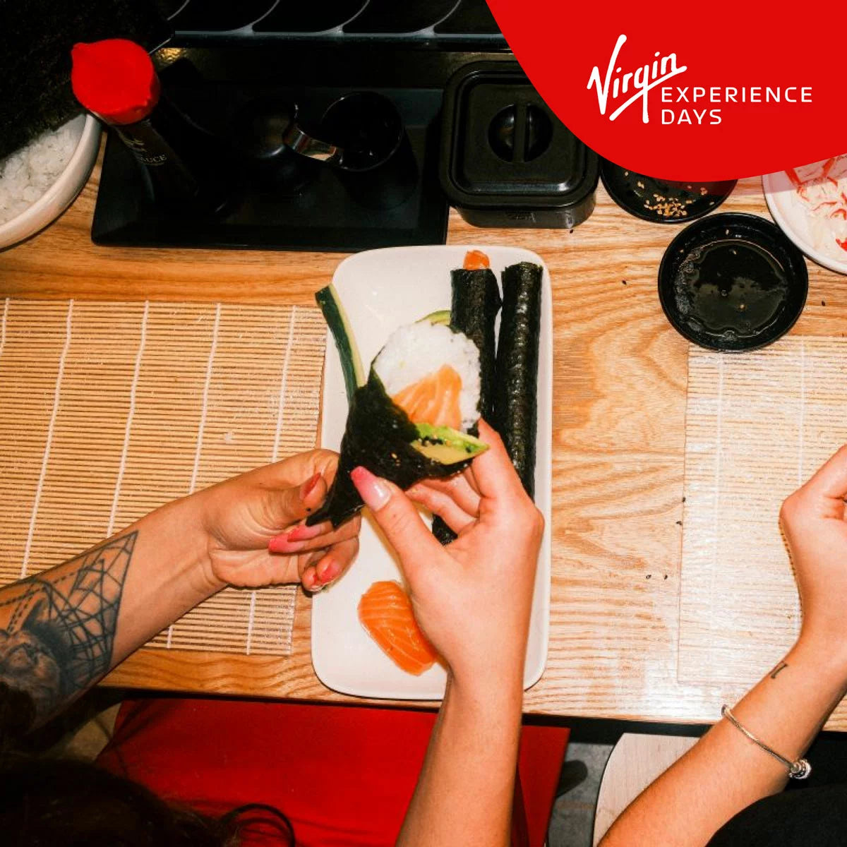 Virgin Experience Days Sushi Making Class with Prosecco or Beer for Two at YO