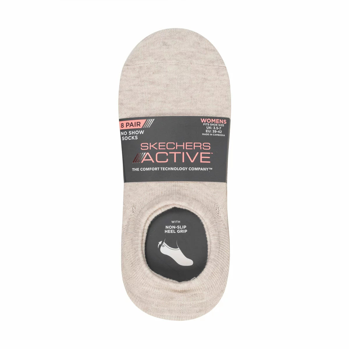Skechers Ladies No Show Sock 8 Pack