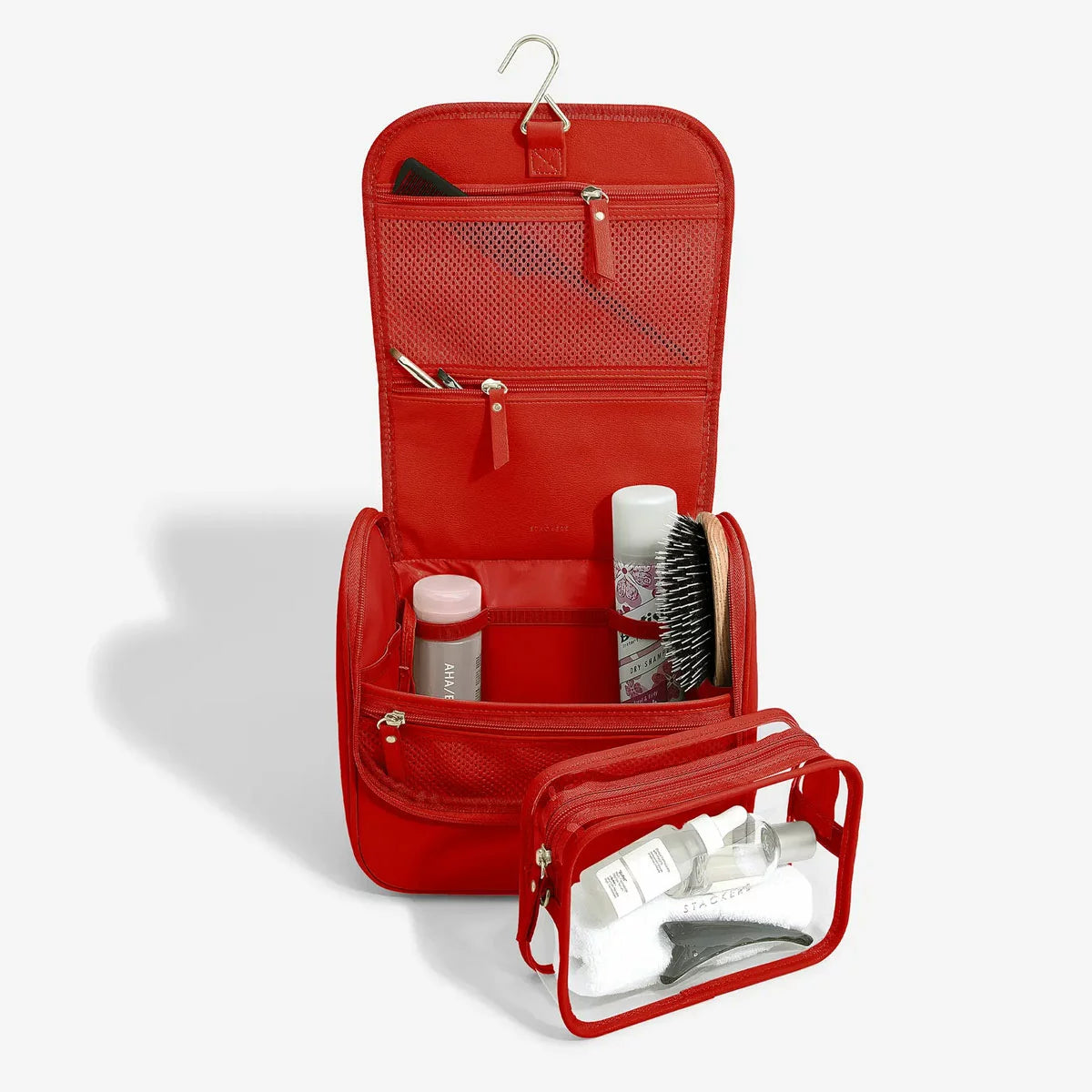 Stackers Large Hanging Washbag In Red