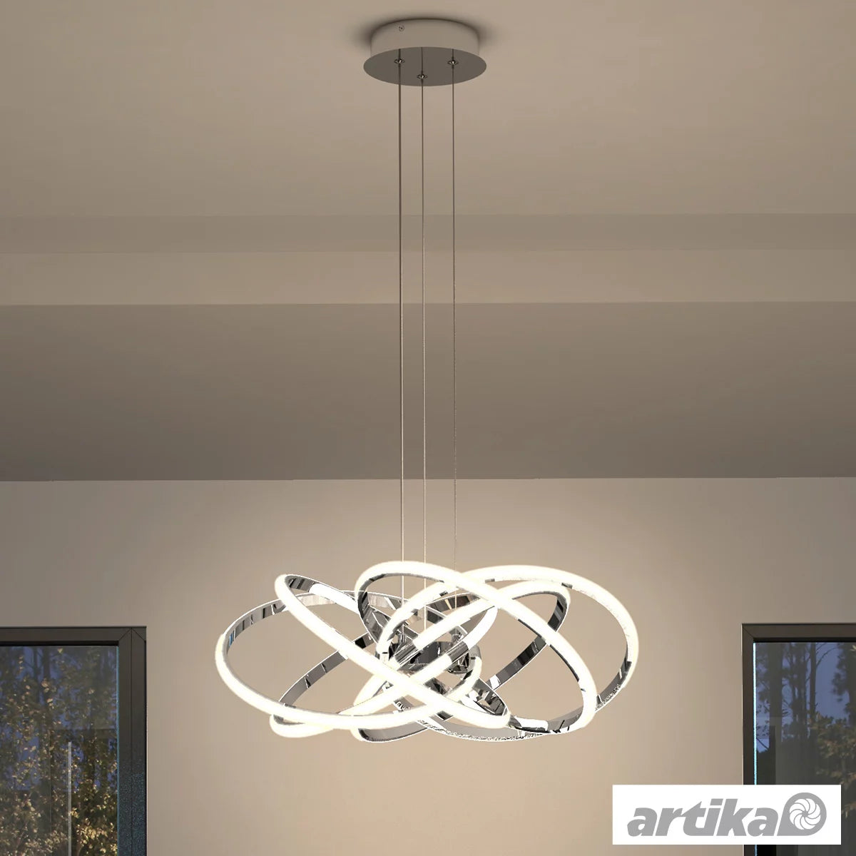 Artika Maelstrom Pendant LED Light in Chrome