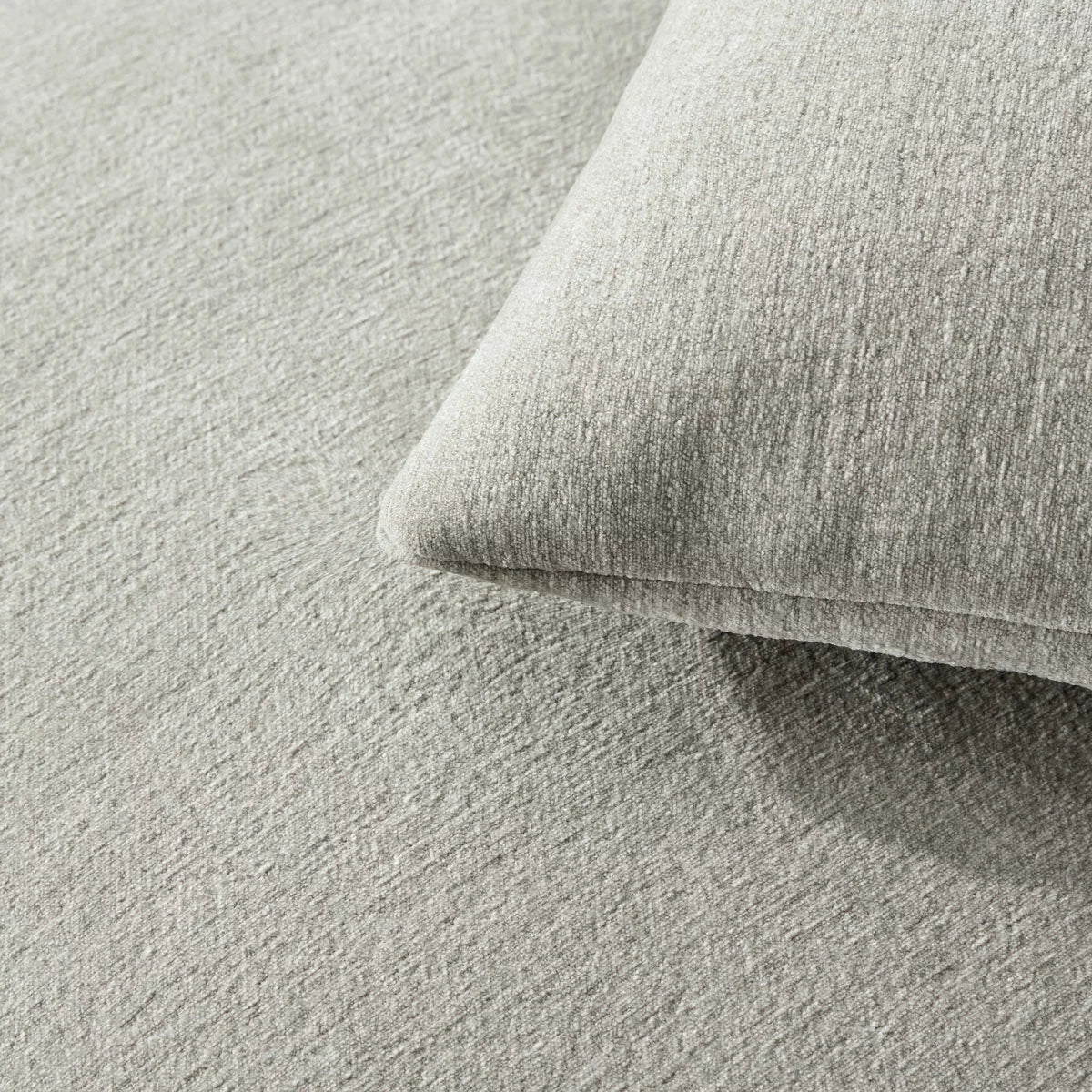 Aiden & Ivy Sereen Beige Fabric Ottoman