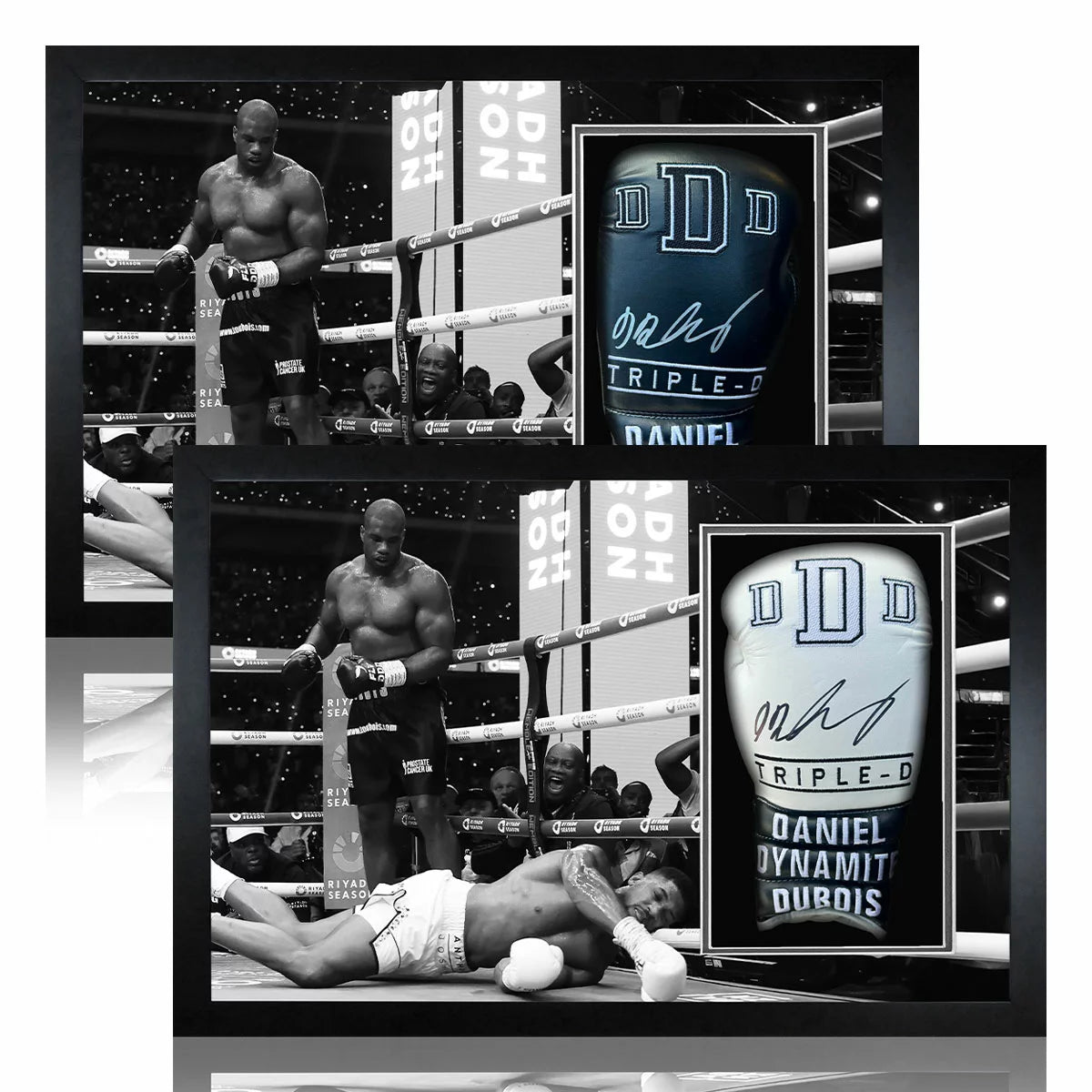 Daniel Dubois Signed Framed Boxing Glove, or Black